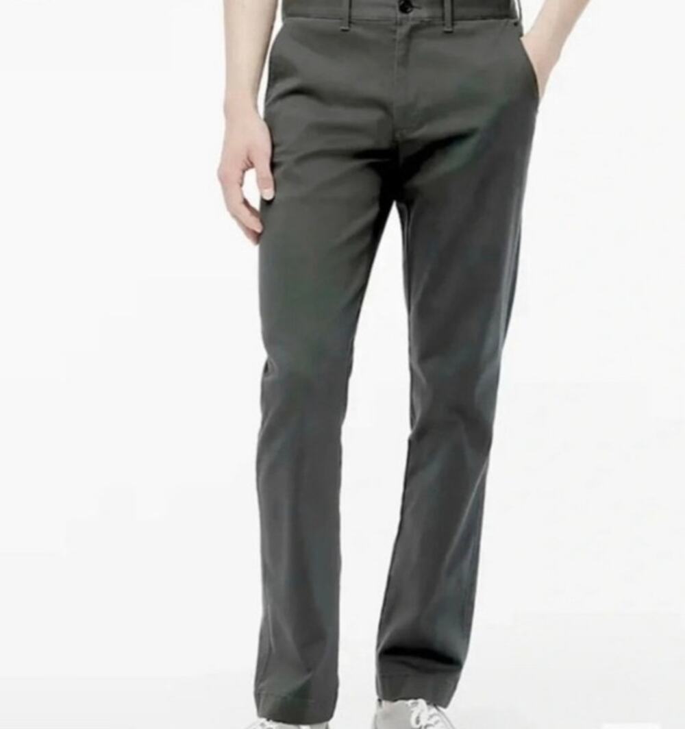 J.Crew Flex Straight Gray Chino Pants 34x34 NWT